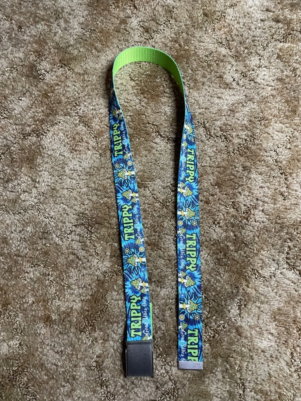 Trippy Multicolor‎ Mushroom Adjustable Belt